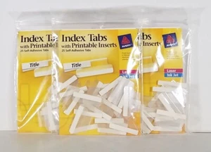 Avery Index Tabs, S-201-2 with Printable Inserts, 2", 3 pkgs of 25 - Picture 1 of 2