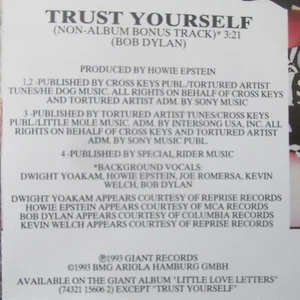 Carlene Carter Bob Dylan Trust Yourself Sweet Meant To Be German 4 Song CD Singl - Bild 1 von 4