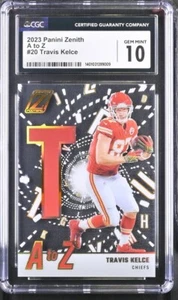 2023 Zenith Travis Kelce A-to-Z Kansas City Chiefs CGC 10 - Picture 1 of 2