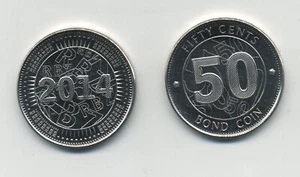 Zimbabwe  50 Cents 2014 KM 20 UNC - Picture 1 of 3