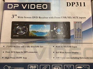 DP Video DP311: 3" Wide Screen DVD Receiver w/ Remote & Front USB/SD/AUX Inputs - Picture 1 of 1