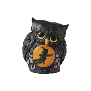 Jim Shore Heartwood Creek Halloween Owl Mini Figurine with Witch 6010675 - Picture 1 of 2
