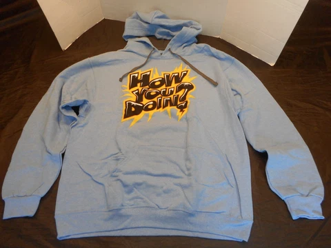RARE NEW AUTHENTIC WWE ENZO & CASS "HOW YOU DOIN'?" LIGHT BLUE HOODIE SWEATSHIRT Cover