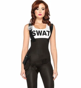 LEG AVENUE SWAT Bombshell Cop Catsuit Halloween Kostüm Größe S8 - Bild 1 von 3
