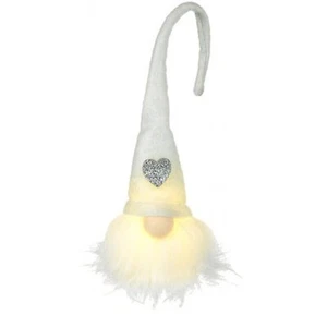 LED Santa Gonk Hanging Christmas Tree Decoration, ornament light up white heart - Picture 1 of 1
