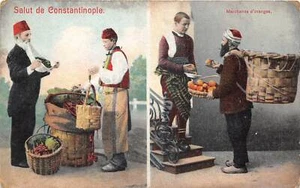 US5786 orange merchants constantinople types costume folklore turkey - Picture 1 of 2