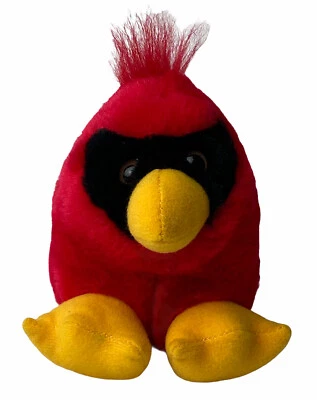 Vintage 90s Swibco Puffkins Casey Red Bird Cardinal Plush Stuffed Animal 5"  - Image 1 of 4