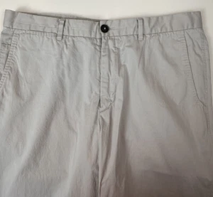 Ermenegildo Zegna Men's Cotton Flat Front Trouser Pants Sz 34x30 Khaki - Picture 1 of 7