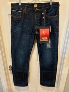 NWT $399 PRPS GOODS CO E57P606X YAW REDLINED SELVEDGE BARRACUDA JEANS 34 W36X32L - Picture 1 of 17