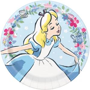 Alice in Wonderland Teaparty Lunch Plates - pack of 8 - Picture 1 of 1