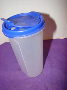 Tupperware Vintage Rotondo Modulare Mates #3 1641 Contenitore con Coperchio Blu Bevanda - Usato in ottime condizioni - Foto 1 di 3