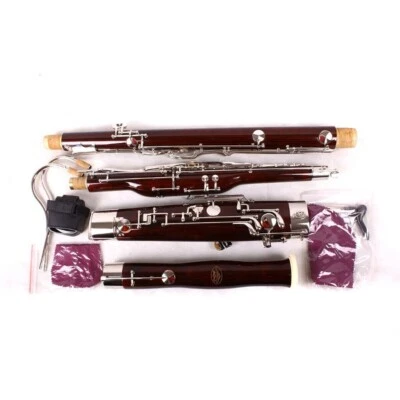 Maple Wood Bassoon C Key 26 Keys Woodwind Instrument Case Accessories new - Image 1 of 4
