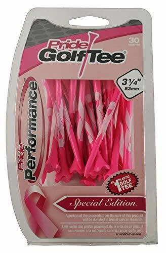 Pride Golf Tee Evolution Breast Cancer Awareness BCA 3 1/4" 30 Count Pink
