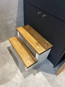 Reclaimed Bathroom Kitchen Steps Utility Steps Accessibility Aid Solid Wood - Picture 1 of 21