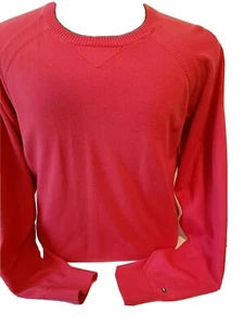 Maglione girocollo vintage uomo Tommy Hilfiger cotone collo a costine orlo taglia XL - Foto 1 di 4