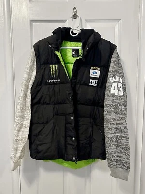 PREOWNED - DC Ken Block Monster Energy vest/jacket hood & removable sleeves XL - Image 1 of 4