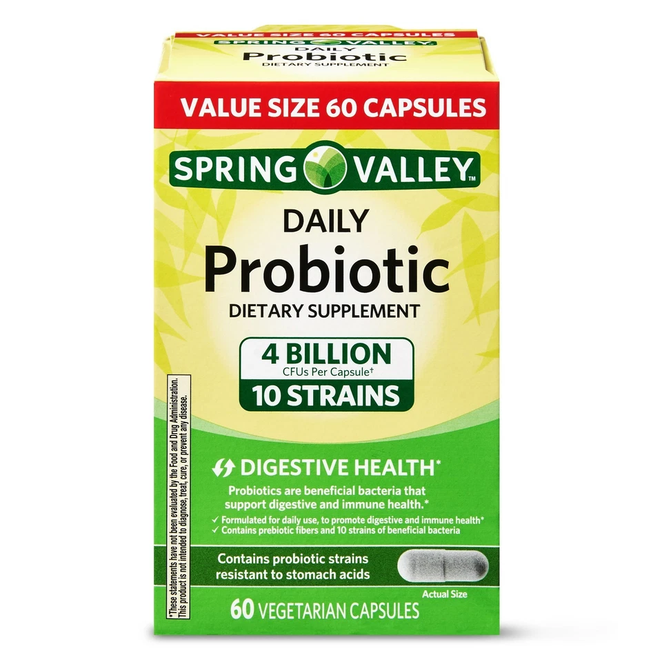 Spring Valley Daily Probiotic Vegetarian Capsules, 60 Count..+ - Image 1 of 4