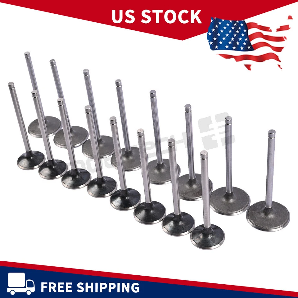 Intake & Exhaust Valve Fit 2004-2014 Chevrolet GMC Hummer Isuzu 4.8 5.3 6.0 - Изображение 1 из 4