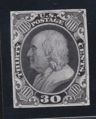 US 38TC3a 30c Franklin Trial Color Proof on India Paper SCV $1400 (003) - Image 1 of 2