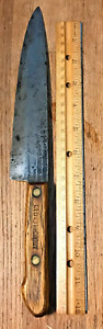 Old Hickory Chef Knife Carbon Steel 8" Blade-Wood Handle-Ontario Knife Co. (H26)