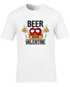 Camiseta Beer Is My Valentine para hombre regalo divertida bebida individual día de San Valentín - Imagen 1 de 3