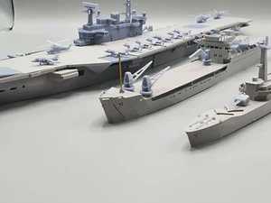 Falklands Task Force Set 1:350 Waterline Model Ships - Picture 1 of 11