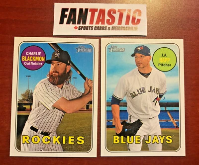 2018 Topps Heritage Base Card YOU PICK -#1-500 inc RC, SP, Finish Your Team Set! - Image 1 of 2