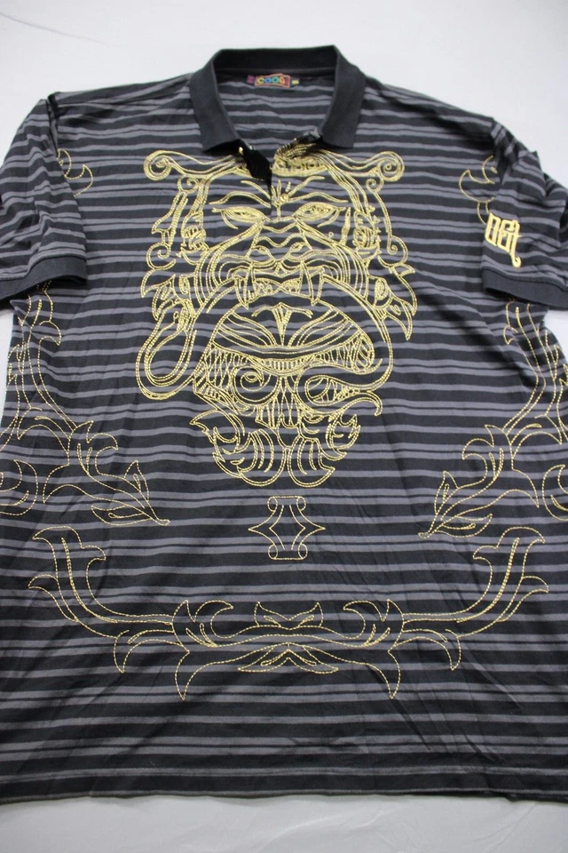 Polo Coogi Dorado Bordado León Negro Dorado Talla XXXL Foto 1 de 4