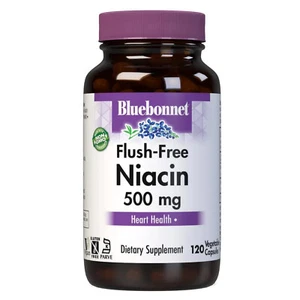 Bluebonnet Flush-Free Niacin 500 Mg 120 Vegetable Capsules, Heart Health - Picture 1 of 3