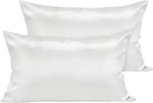 Joyhabit Luxus Satin Seiden Kissenbezug 40X80 Cm, Beige, 2Er Set Superweicher & - Bild 1 von 12