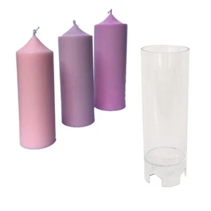 Plastic Candle Mold Cylinder Resin Mold 3D Pillar Candle Mold for Making Candle - Picture 1 of 9