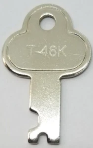 Trunk Lock Key T-46k T46 3815 3835 trunk chest steamer vintage antique locker - Picture 1 of 6