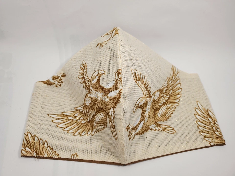 Golden American Eagle handmade face mask washable and reusable new - Image 1 of 1