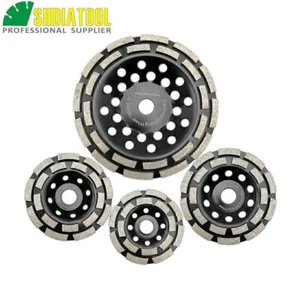 SHDIATOOL 1pc Diamond Double Row Grinding Cup Wheel for Concrete Masonry Granite - Picture 1 of 10