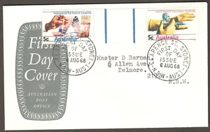 Australia 1968 5c Soil Science & Medical Conference Gutter on APO Shield FDC #01 - Picture 1 of 1