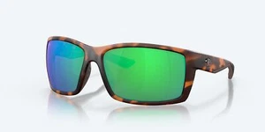 Costa Del Mar Reefton Retro Tortoise Green Mirror 580P Polarized 64mm Sunglasses - Picture 1 of 7