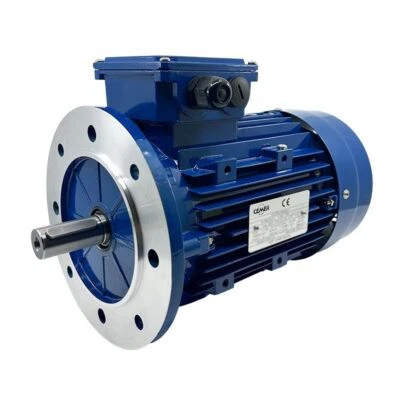 Moteur triphasé CEMER B5, 0,55 KW, 1000 TR/MIN, HA 80, 230/400V, IE1, Alu - Photo 1/4