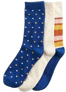 Paquete de 3 calcetines de vestir Sonoma a lunares y rayas para mujer talla 9-11 - Imagen 1 de 4
