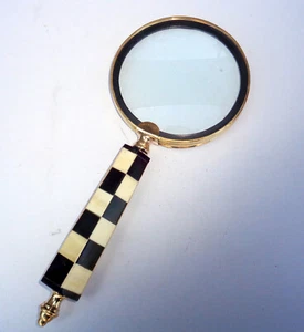 Collectible Home Decor Brass Chess Handle Nautical Magnifying - Picture 1 of 5