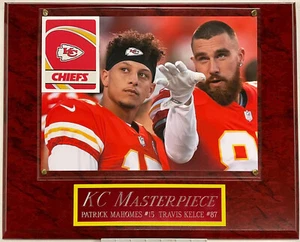 FOTO 8X10 PATRICK MAHOMES TRAVIS KELCE KANSAS CITY CHIEFS - PLACA DE PARED 12X15 - Imagen 1 de 3
