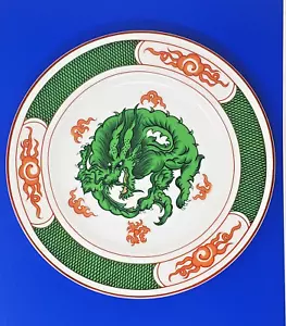 Piatto insalata vintage 1975 Fitz & Floyd Green Dragon Crest 7-1/2" FF dessert - Foto 1 di 6