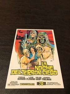 NEU UNBESPOSTETER FILM 4 X 6 POSTKARTE - LA NOCHE DEL TERROR CIEGO.....SLOT 149 - Bild 1 von 2