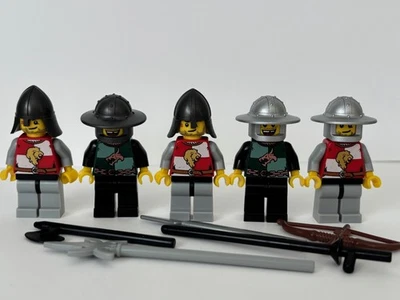 LEGO Lote de 5 Minifiguras De Colección Castillo Caballero León Dragón con Armas (lote 3) Foto 1 de 4