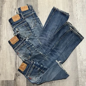 Vtg BIG E Levi's Lot Of 4 Small Size 1960s Repaired Small Waist Patched Bundle - Picture 1 of 13