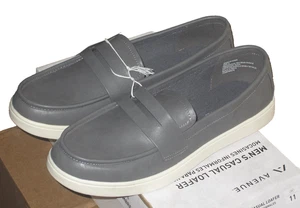 NUOVO mocassino uomo Avenue taglia 11 grigio ecopelle casual slip-on - Foto 1 di 8