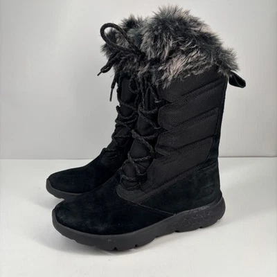Skechers On-the-GO 400 Big Chill Women’s US 7.5 Black Faux Fur Winter Snow Boots - Image 1 of 4