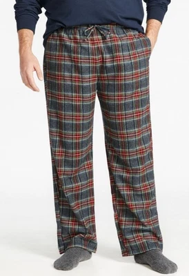 NUEVO CON ETIQUETAS L.L. Pijama/pantalones de salón Bean GRAY STEWART CUADROS 32" algodón franela hombre XXL Foto 1 de 4