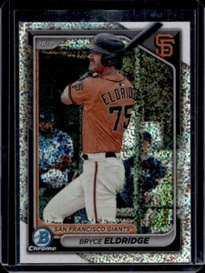 2024 Bowman Bryce Eldridge Chrome Prospects refractor de motas #193/299 Giants - Imagen 1 de 2