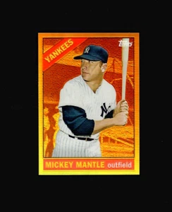 2012 Topps Factory Set Gold Chrome Refractor MICKEY MANTLE 1966 Reprint MINT - Picture 1 of 2