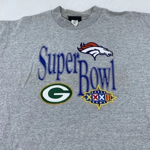 Vintage Denver Broncos Green Bay Packers Shirt XL NFL Football Super Bowl XXXII - Picture 1 of 9